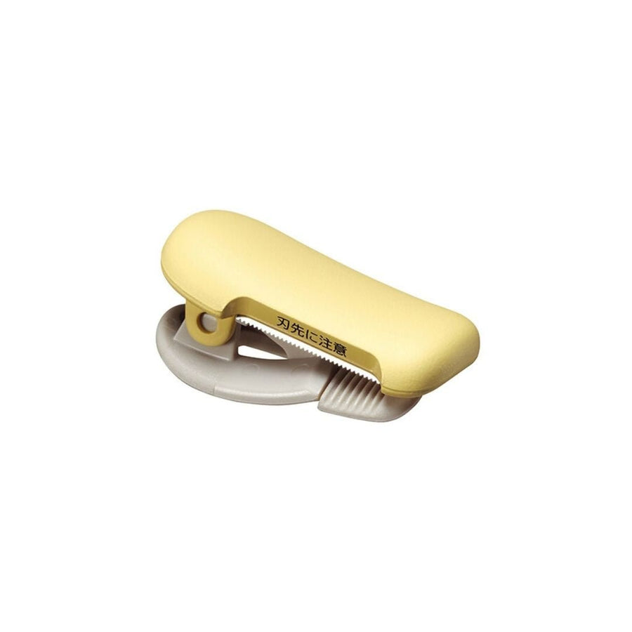 Kokuyo Tape Cutter Clip KaruCut 10-15mm - Pastel Yellow - Kokuyo