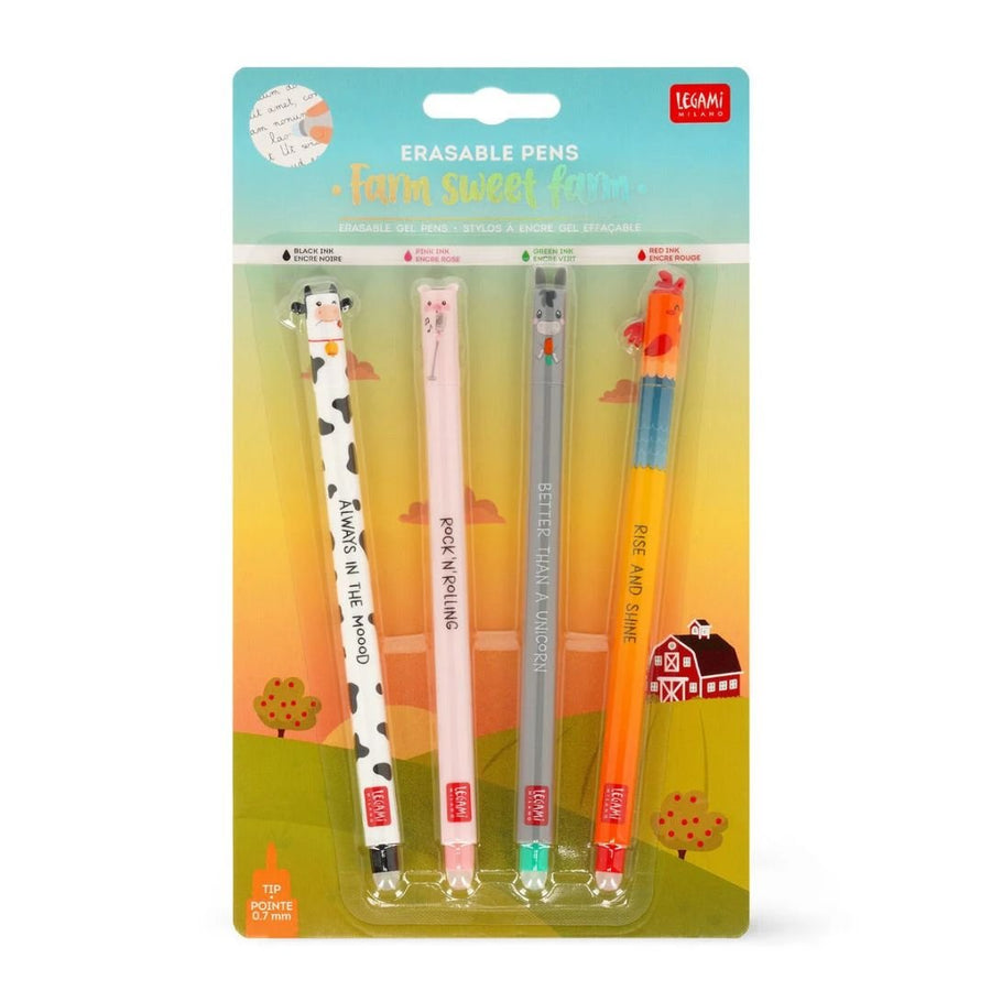 Legami Farm Sweet Farm Erasable Pens - Under the Rowan Trees