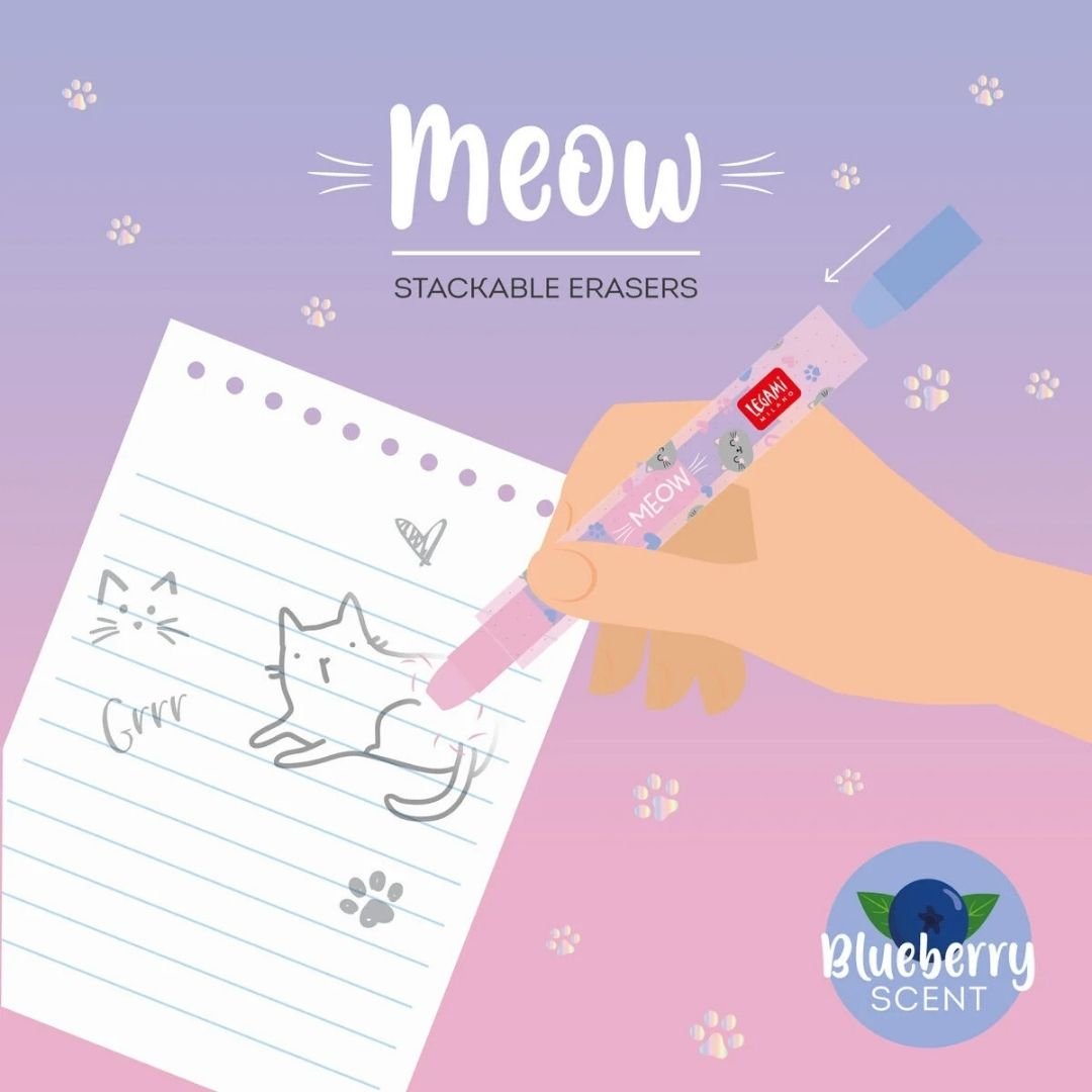 Legami Stackable Erasers - Meow - Legami
