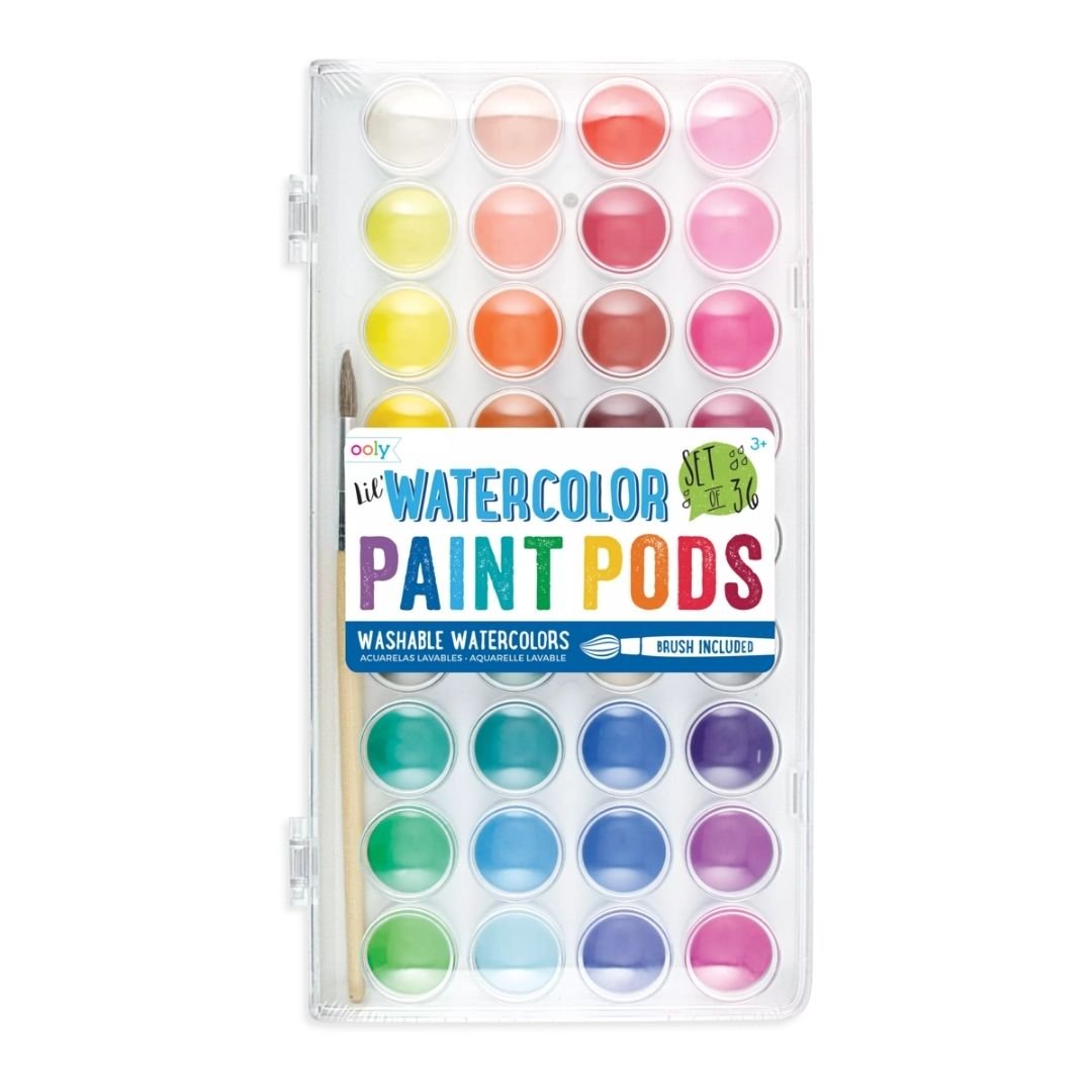 Lil' Watercolour Paint Pods - 36 Colours - Ooly
