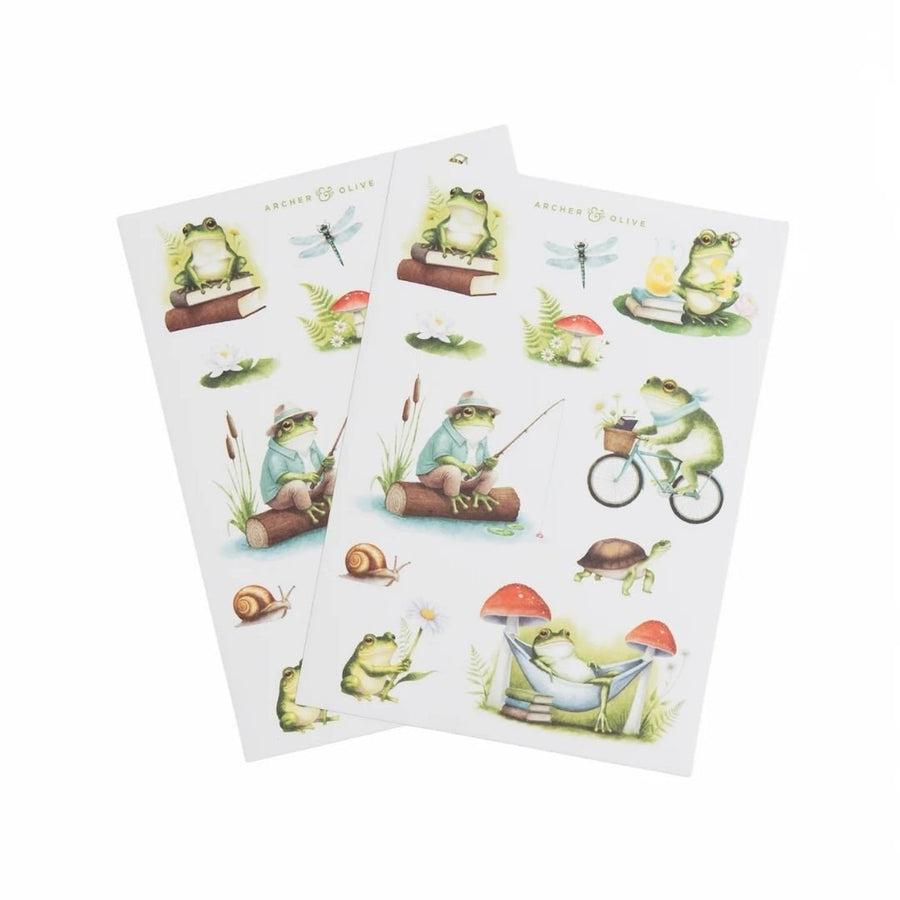 Literary Frog Sticker Set - Archer & Olive