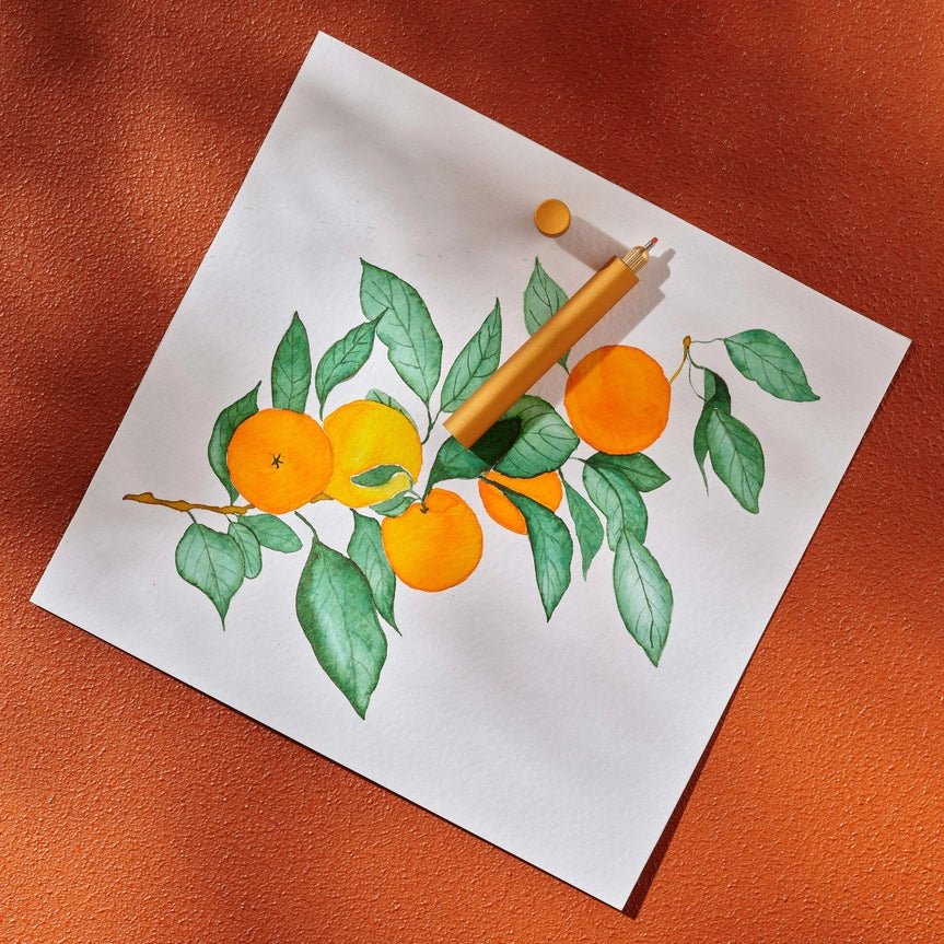 Lumos Matte Clementine Refillable Multi - Tip Pen - Mini - Tom's Studio