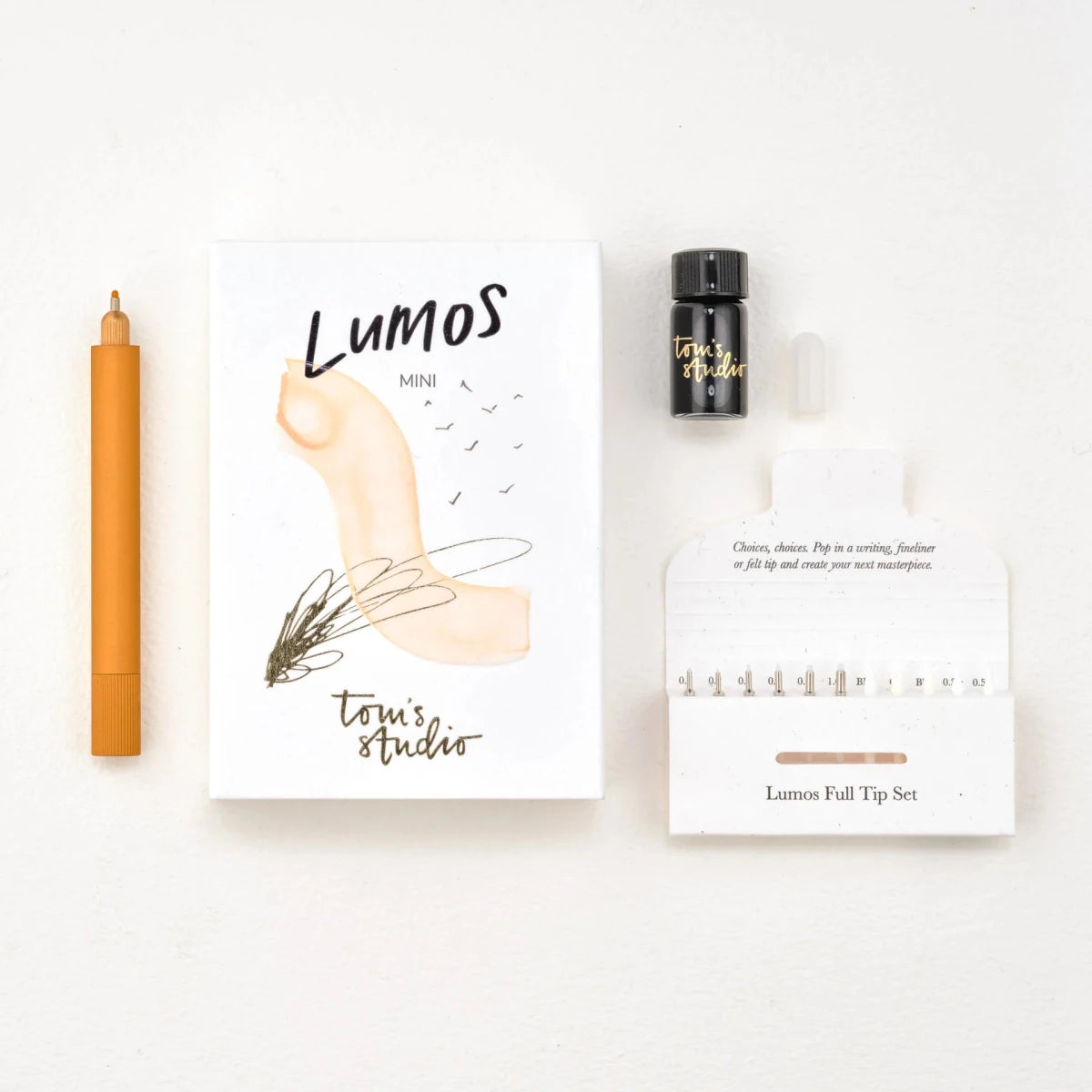 Lumos Matte Clementine Refillable Multi - Tip Pen - Mini - Tom's Studio