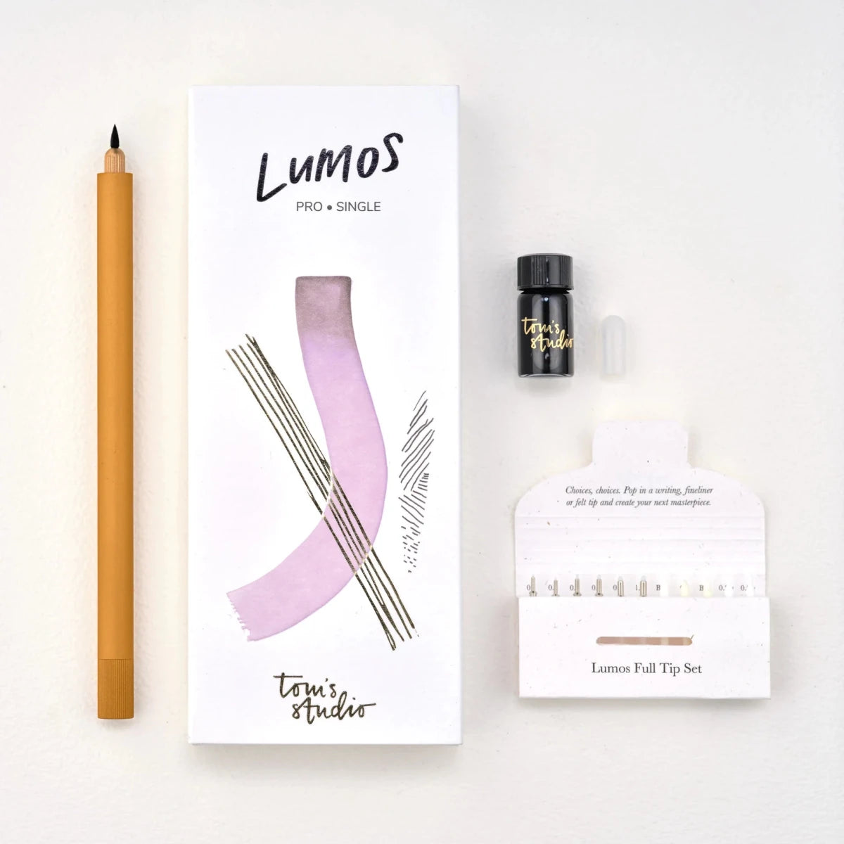 Lumos Matte Clementine Refillable Multi - Tip Pen - Single Tip - Tom's Studio