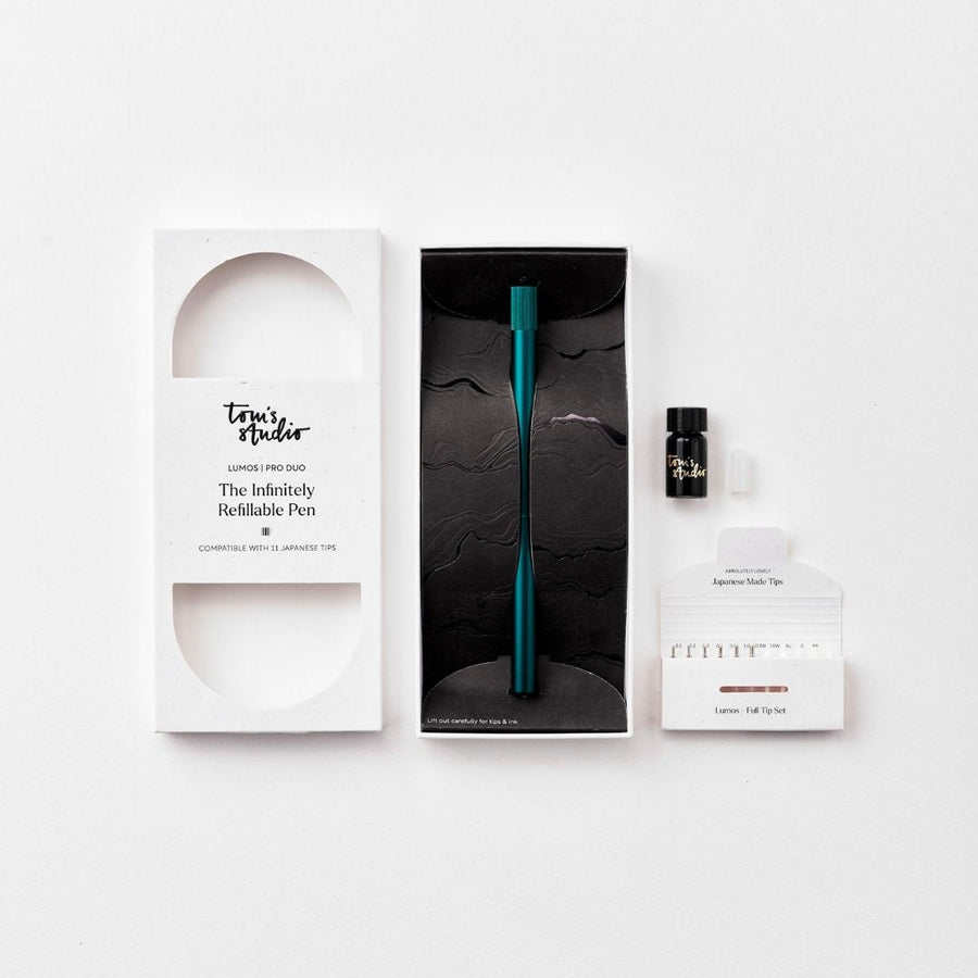 Lumos Refillable Multi-Tip Pen - Tom's Studio Duo Tip - Ivy