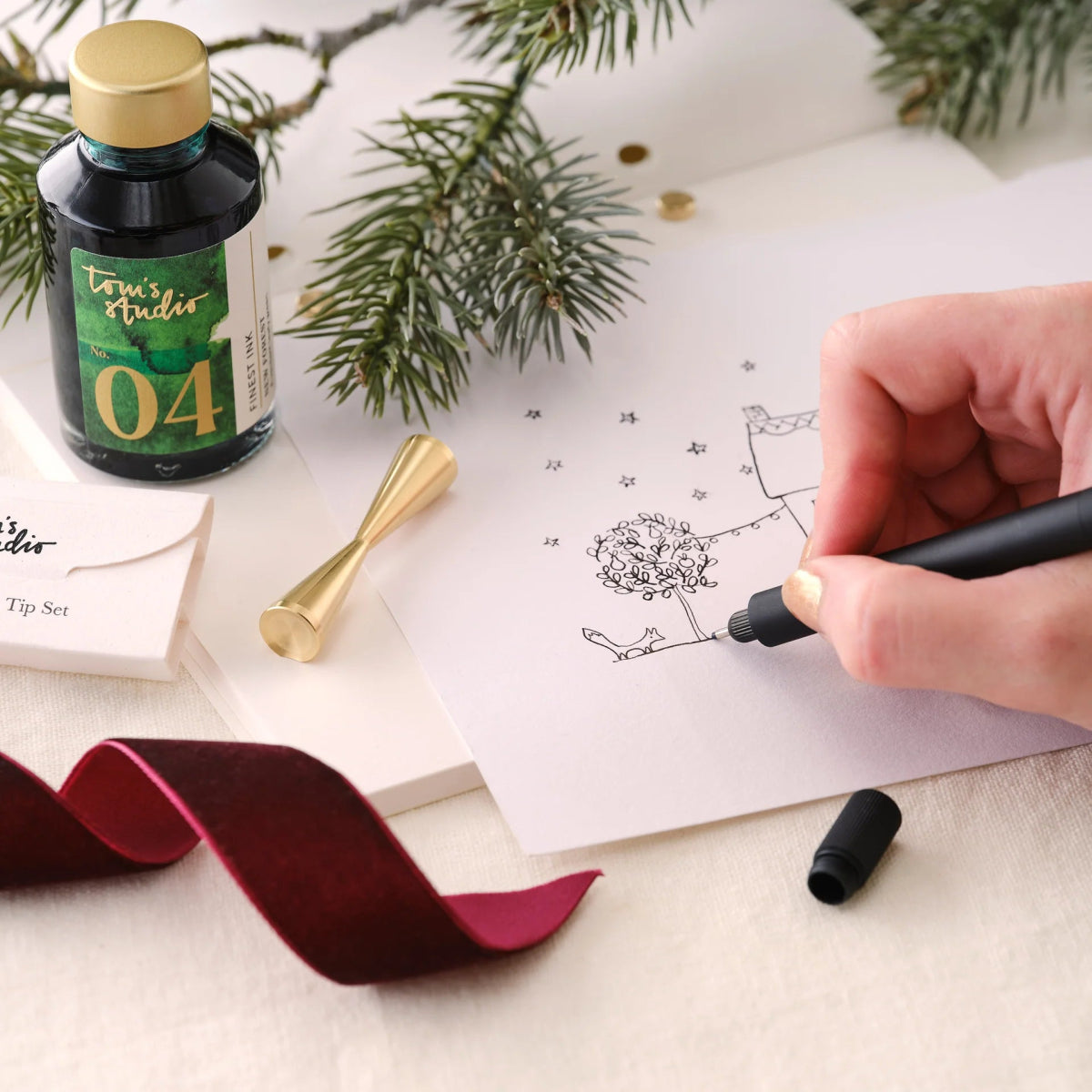 Lumos Refillable Pen Gift Set - Matte Black - Tom's Studio - Tom's Studio