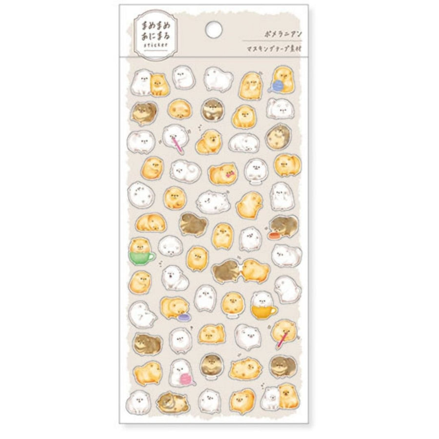 Mamemame Animal Stickers - Pomeranian - Mind Wave