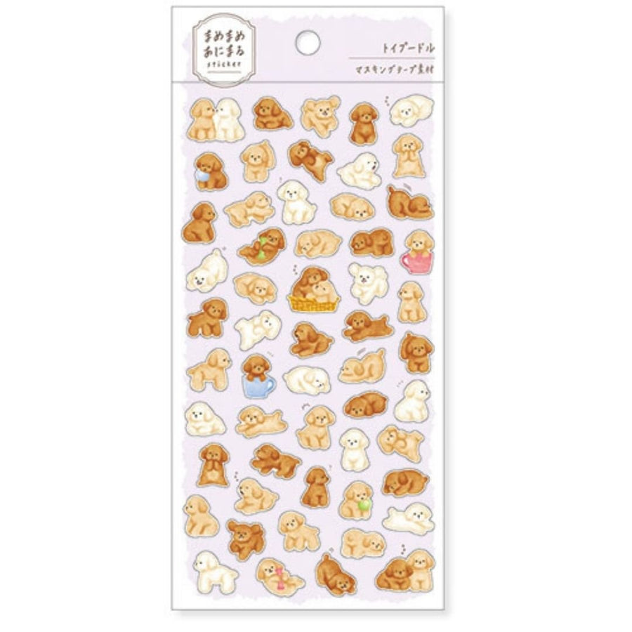 Mamemame Animal Stickers - Toy Poodle - Mind Wave