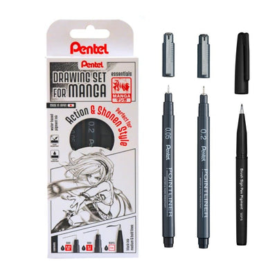 Manga Drawing Set - Action & Shonen Style - Pentel