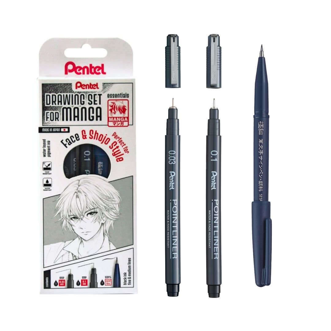 Manga Drawing Set - Face & Shojo Style - Pentel