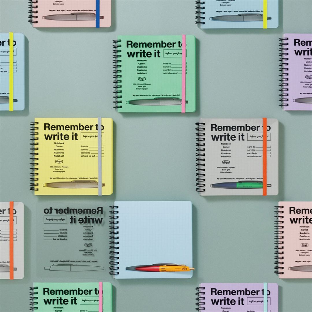 Notebook Grid Styles Colourful Square Grid Notebook - Don't Forget To Write It