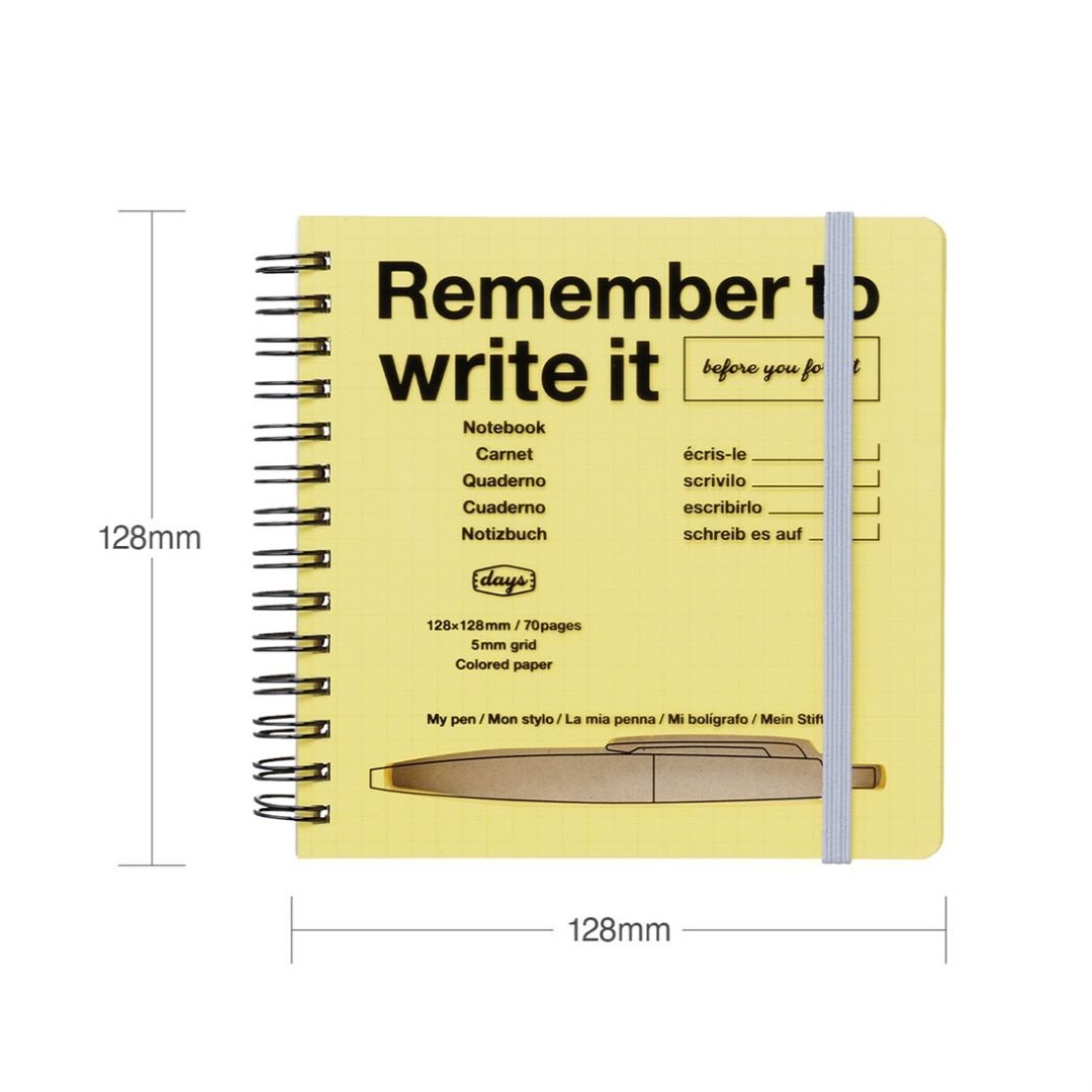 Markstyle Days Square Grid Notebook - Blue - Mark's Inc.