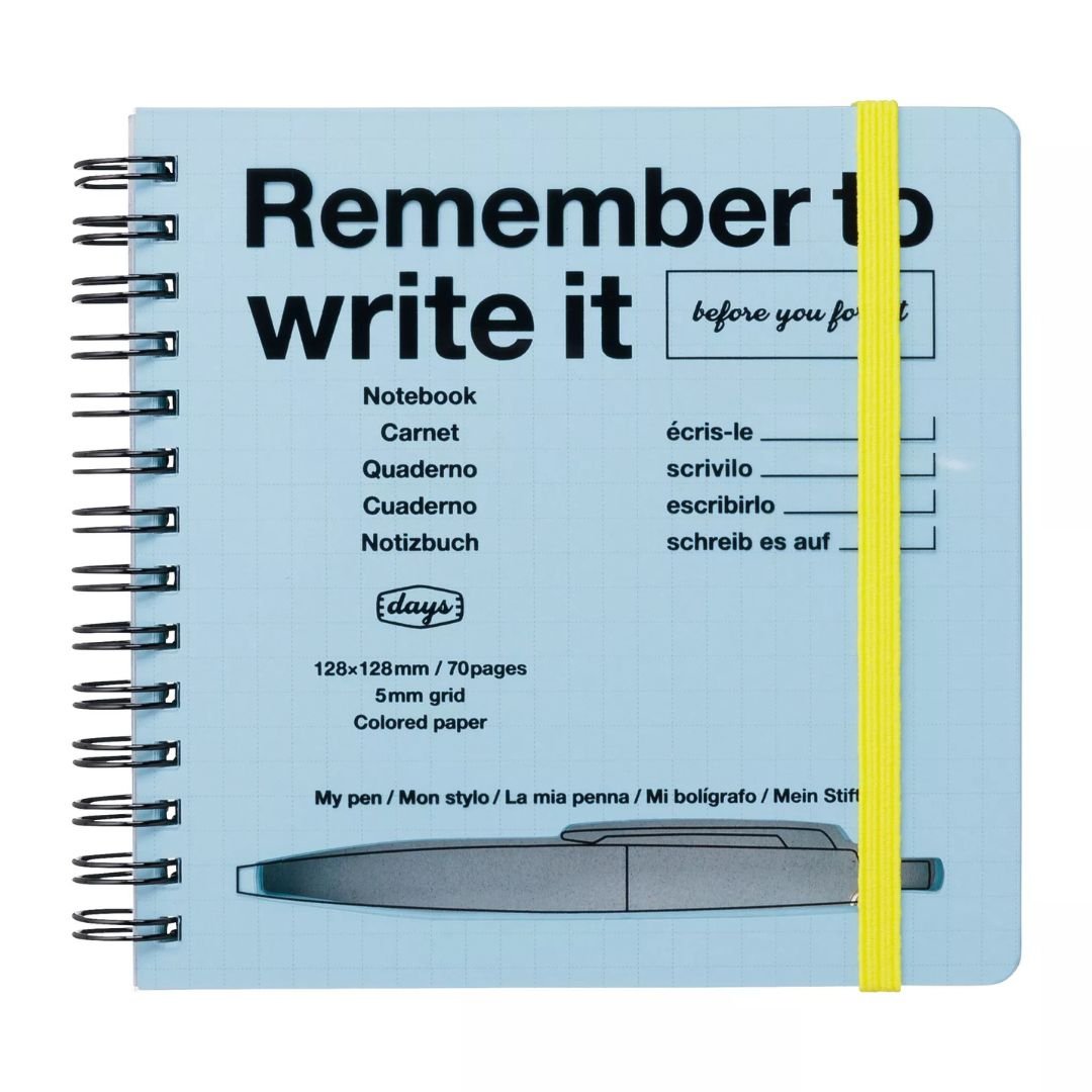 Markstyle Days Square Grid Notebook - Blue - Mark's Inc.