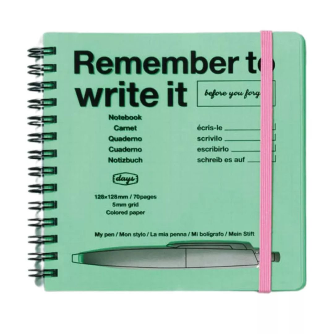 Markstyle Days Square Grid Notebook - Green - Mark's Inc.