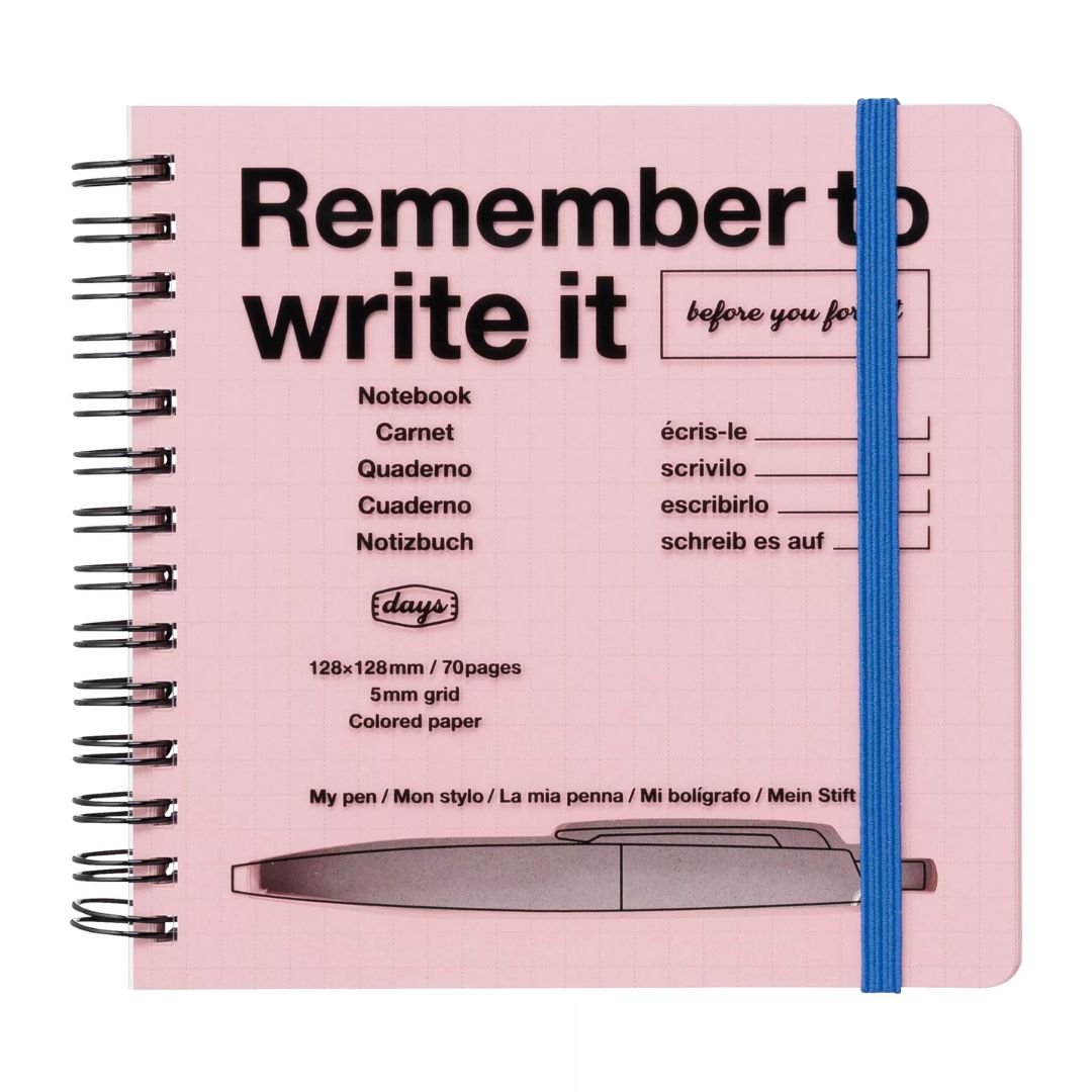 Markstyle Days Square Grid Notebook - Pink - Mark's Inc.