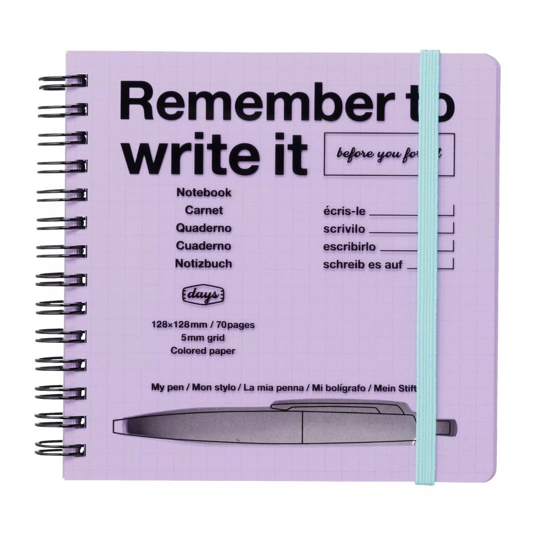 Markstyle Days Square Grid Notebook - Purple - Mark's Inc.