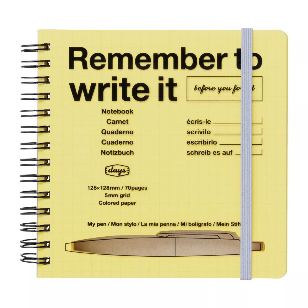 Markstyle Days Square Grid Notebook - Yellow - Mark's Inc.