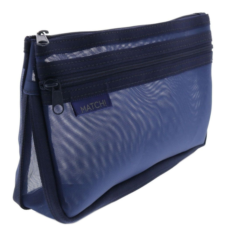 Match Mesh Pencil Case - Sun-Star-Pencil Cases-Sun-Star-Navy