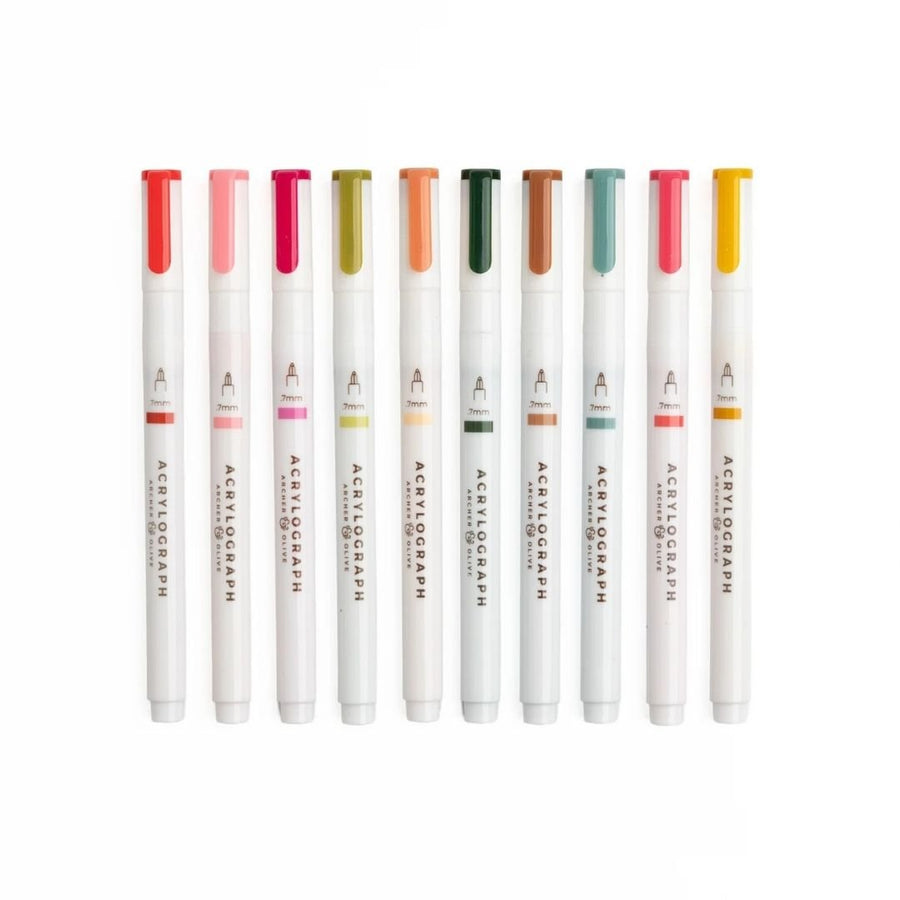 Meadow & Vine Acrylograph Pens Set of 10 - Archer & Olive