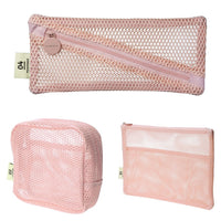 Mesh Pencil Case Light Pink - Mark's Inc. - Under the Rowan Trees