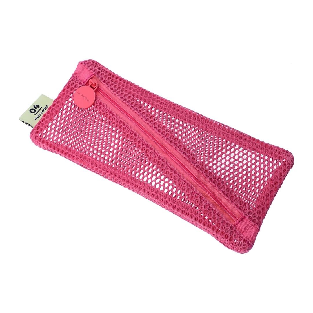 Mesh Pencil Case Pink - Mark's Inc. - Under the Rowan Trees