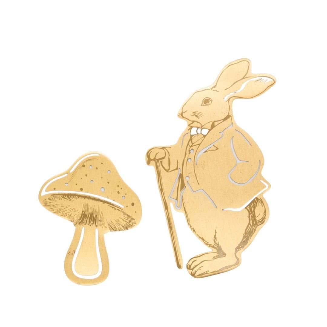 Metal Bookmarks Set of 2 Alice in Wonderland - Portico Designs