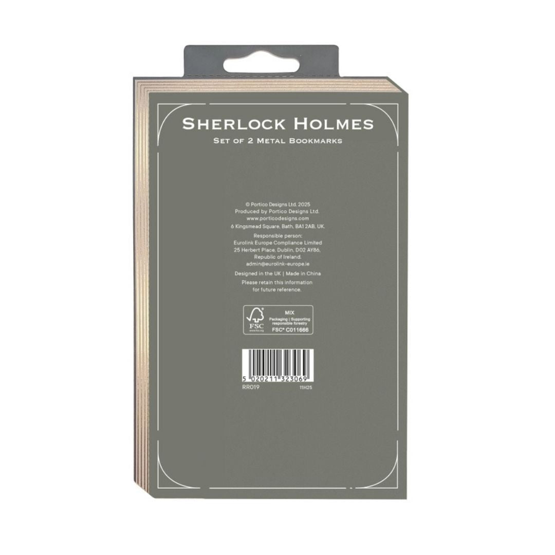 Metal Bookmarks Set of 2 Sherlock Holmes - Portico Designs