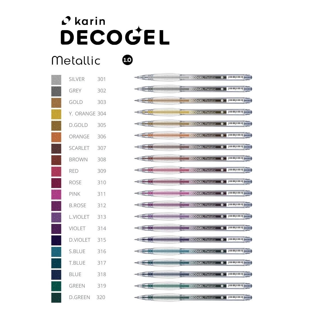 Metallic Gel Pens Decogel Karin - Yellow Orange - Karin
