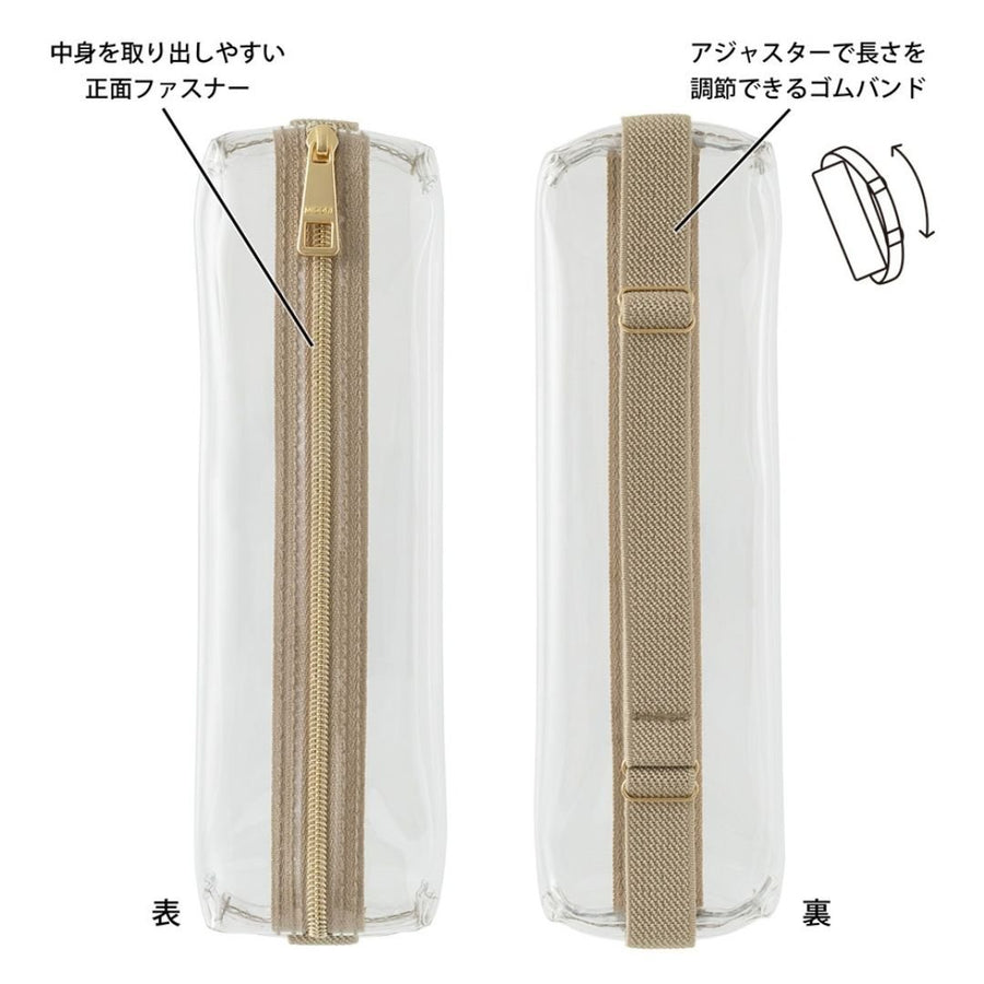 Midori Book Band Pen Case (B6-A5) - Clear - Midori