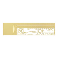 Midori Clip Ruler - Brass - Under the Rowan Trees