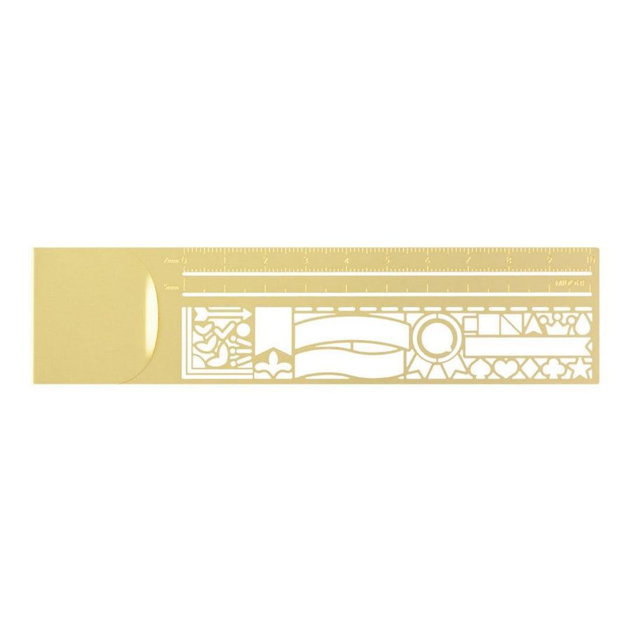 Midori Clip Ruler - Brass - Under the Rowan Trees