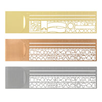Midori Clip Ruler - Brass - Under the Rowan Trees