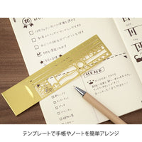 Midori Clip Ruler - Brass - Under the Rowan Trees