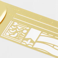 Midori Clip Ruler - Brass - Under the Rowan Trees