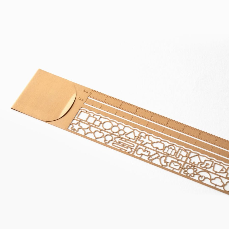 Midori Clip Ruler - Copper - Under the Rowan Trees