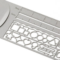 Midori Clip Ruler - Silver - Under the Rowan Trees