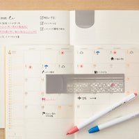 Midori Clip Ruler - Silver - Under the Rowan Trees