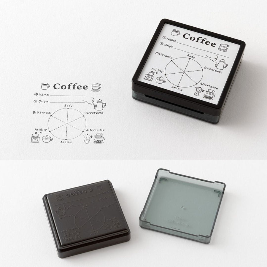 Midori Overseas Exclusive Paintable Stamp Pre-Inked - Coffee - Midori