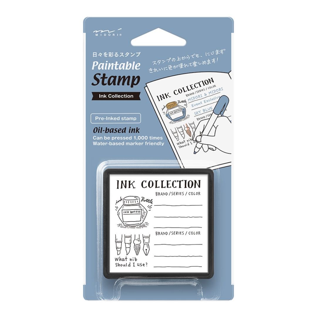 Midori Overseas Exclusive Paintable Stamp Pre-Inked - Ink Collection A - Midori