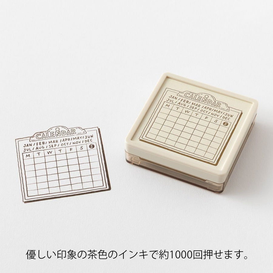 Midori Paintable Stamp Pre-Inked Soft Colour - Calendar - Midori