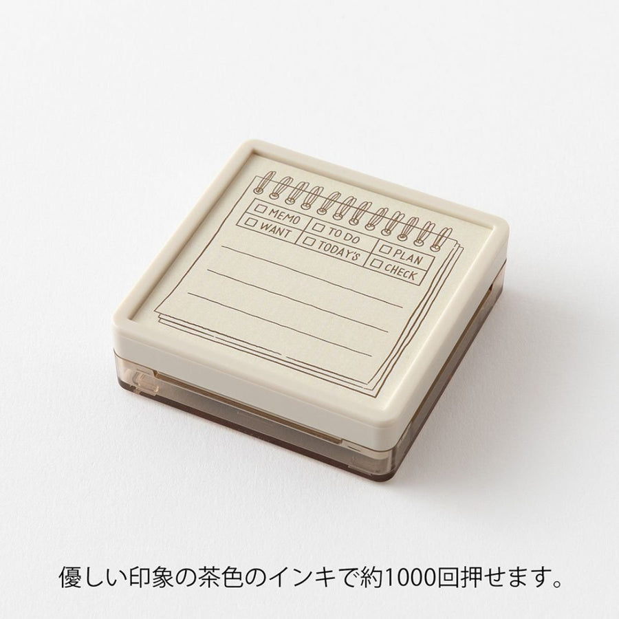 Midori Paintable Stamp Pre-Inked Soft Colour - Memo - Midori