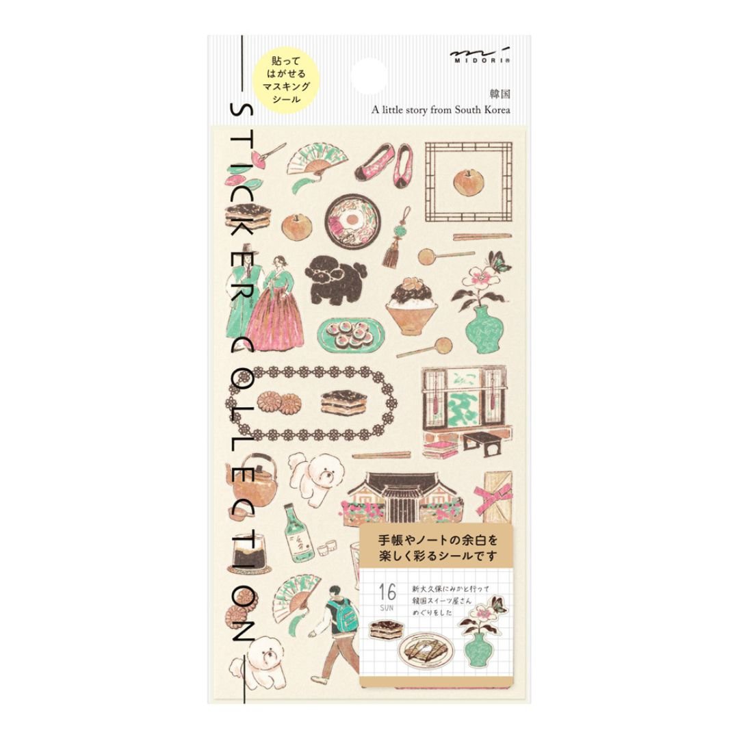 Midori Stickers International Motifs - Korean - Midori