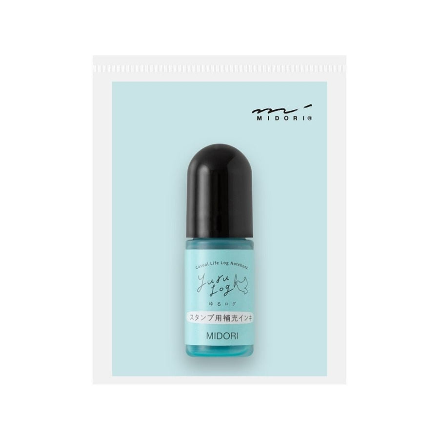 Midori Yuru Log Paintable Stamp Ink Refills - Blue