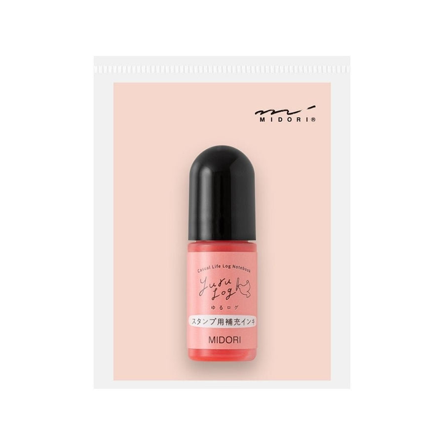 Midori Yuru Log Paintable Stamp Ink Refills - Pink