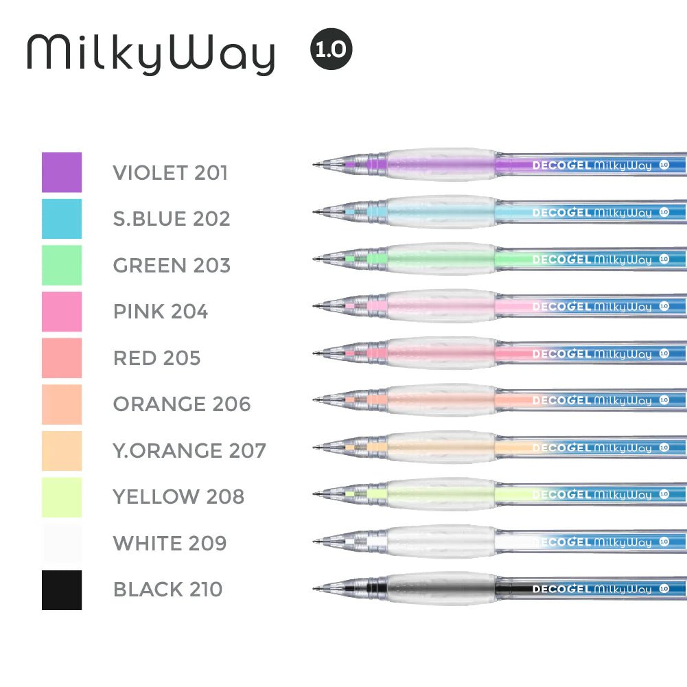 Milky Way Decogel Karin Pastel Gel Pens - Karin - Under the Rowan Trees