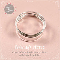Mini Acrylic Stamp Block Round - Felicity's Attic - Felicity's Attic
