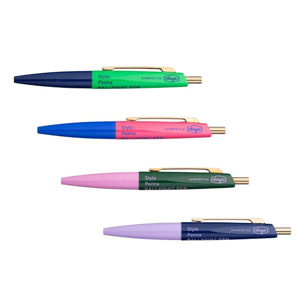 Mini Ballpoint Pen Aterique x Days - Mark's Tokyo-Pens-Mark's Inc.-Pink & Green