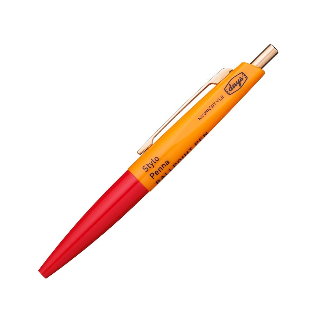 Mini Ballpoint Pen Aterique x Days - Mark's Tokyo - Red Orange - Mark's Inc.