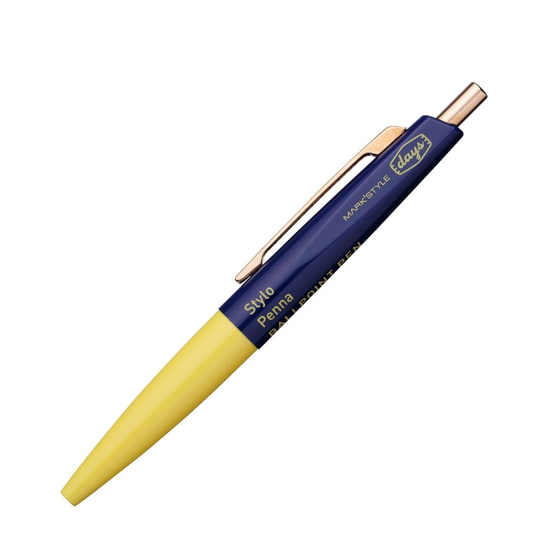 Mini Ballpoint Pen Aterique x Days - Mark's Tokyo - Yellow Navy - Mark's Inc.