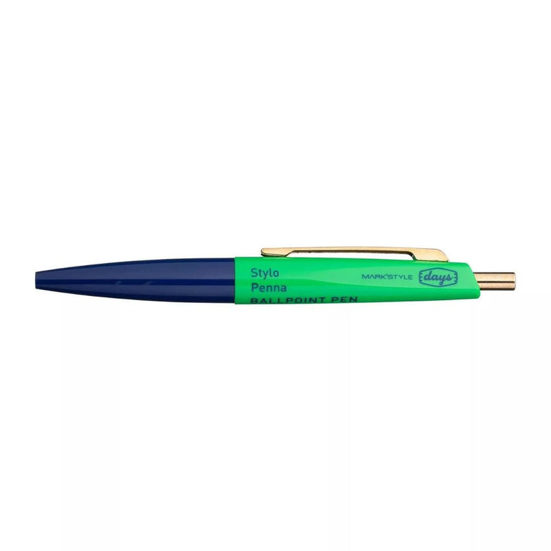 Mini Ballpoint Pen Aterique x Days - Mark's Tokyo-Pens-Mark's Inc.-Navy & Basil